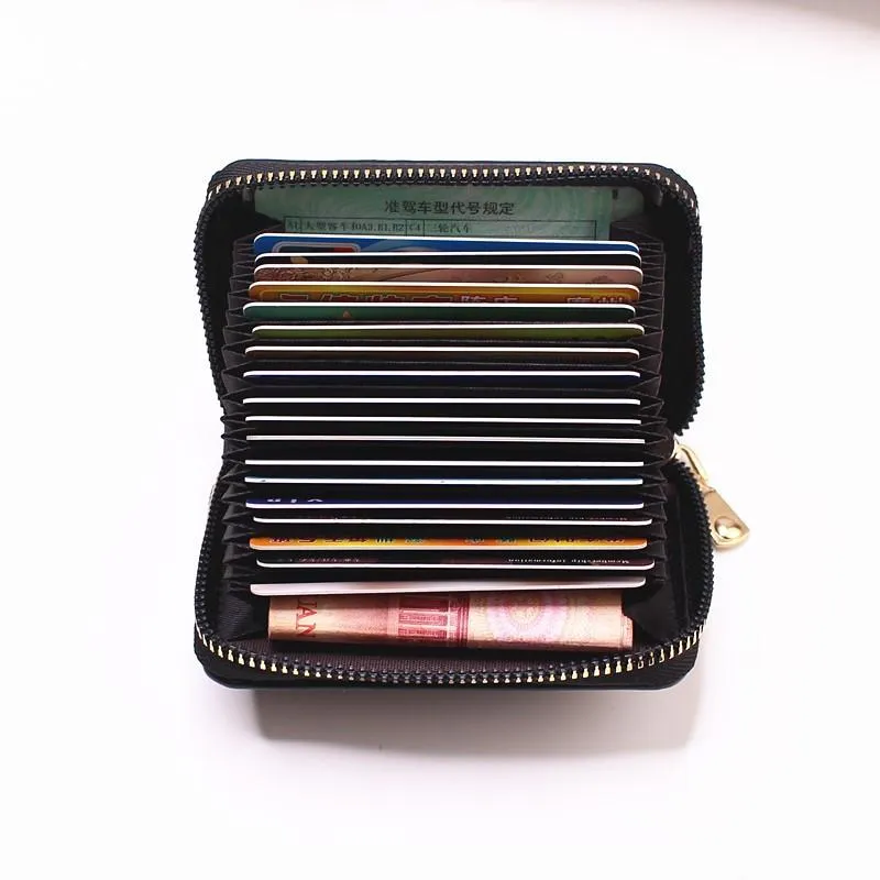Posiadacze karty posiadacz działalności portfel Kobiety mężczyźni szary bank identyfikator 20 bitów skóra chroni case monety purse300i