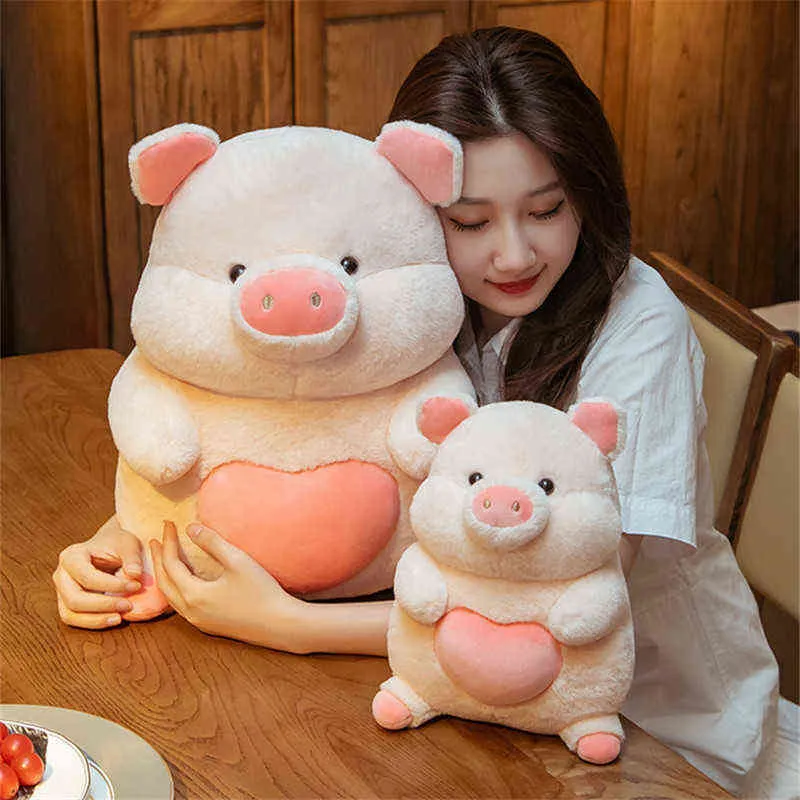 Cm urocze grube pluszowe zabawki nadziewane słodkie zwierzęta lalki Baby Piggy Kids Sushi Pillow for Girl Birthday Christmas Prezenty J2207042470785