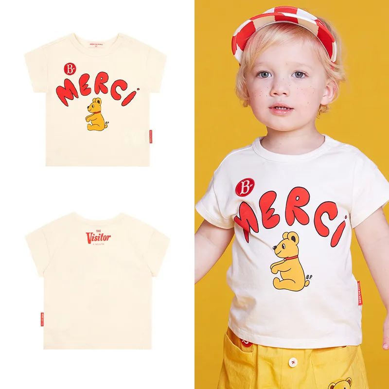 Marque coréenne enfants vêtements été garçons t-shirts pantalons dessin animé enfant en bas âge sweat filles boutique tenues infantile bébé t-shirts 220507