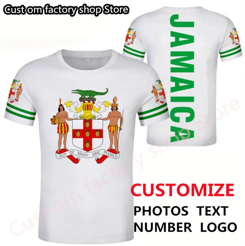 Ямайка футболка DIY Бесплатное название номера варенья футболка нация флаг JM Jamaican Country College Print P O 0 одежда 220616