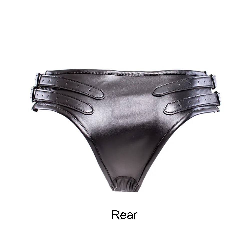 Sangle sur ceinture de chasteté en cuir Pas de jouets sexy vibrants pour femmes gode Bondage retenue anal bouchon de bouchon