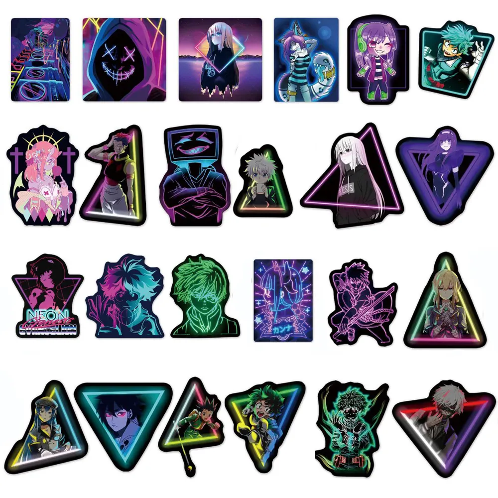 New Waterproof Mix Neon Anime Stickers Graffiti Decals Phone Bike Car Laptop Skateboard Luggage Kid toon Sticker Toy s7894547