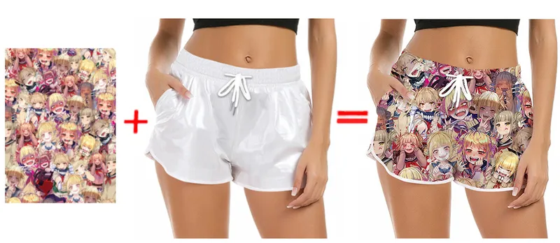 Cloocl DIY Shorts for Women Wysyłaj własne PS Anime Niestandardowy druk 3D Moda Casual Beach Drop 220706