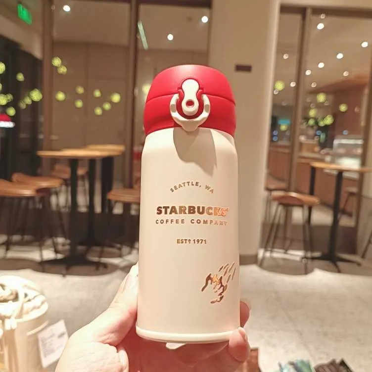 Starbucks 2022 타이거 해 년 새로운 350ml Dietician 프레스티지 타이거 클로 보온병 컵 스테인레스 스틸 여행 워터 컵