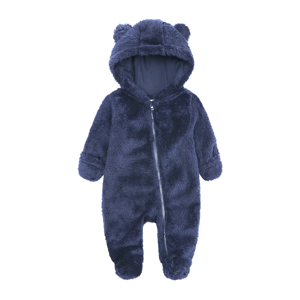 Barboteuse pour bébé, vêtements d'automne et d'hiver, pyjama pour garçons et filles, combinaison à capuche, ours mignon, vêtements pour nourrissons, vêtements de noël pour nouveau-né