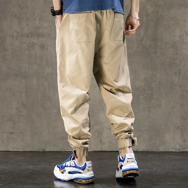 Single Road Mens Harem Spodnie Moda Baggy Bawełniane Hip Hop Joggers Japońskie Spodnie Streetwear Mężczyzna Cargo dla 220325