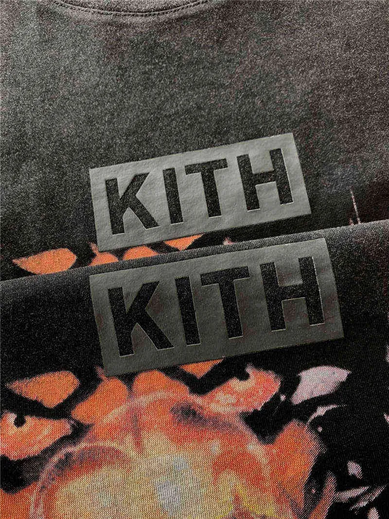 Kith Shird Men Men Quality Vintage Digital Print T-Shit Tee