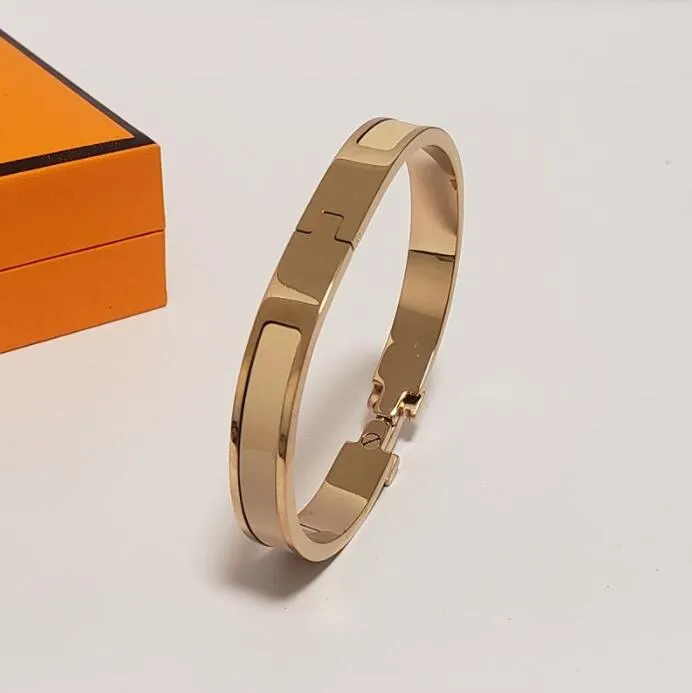 Haute qualité Designer Design 8MM large bracelet en acier inoxydable boucle d'or bracelet bijoux de mode bracelet pour hommes et femmes avec 244N
