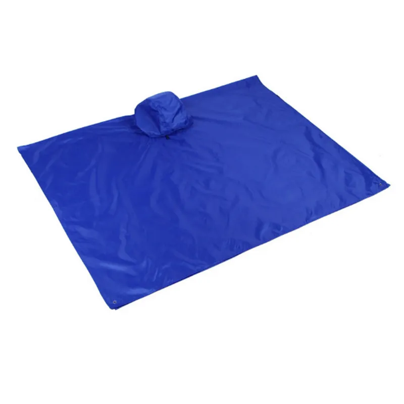 3 I 1 Portable Sunshade Camping tarp Ground Mat Raincoat Outdoor Waterproof Rain Poncho ryggsäckskydd för vandring Picknicktält 220718