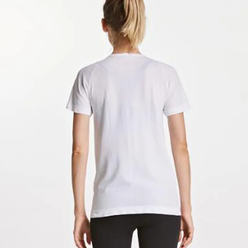 Vrouw Shirt Shirt Elastische Sport T Fitness Dames Gym Running Black Tops Tee Gratis 220321