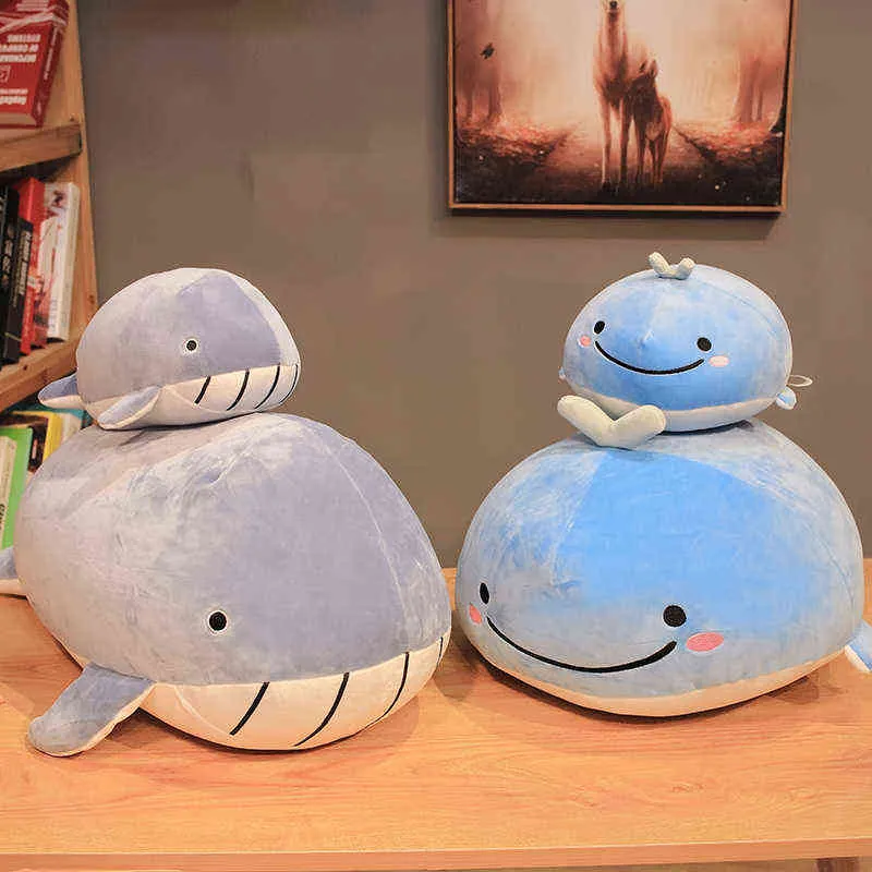 Pc Cm Bella balena giocattoli di peluche Cartoon Animali marini Farcito bambola morbida Simpatico cuscino di squalo bambini Regali di compleanno J220704