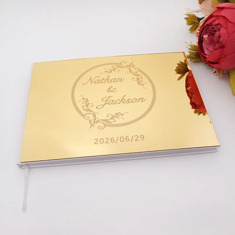 Diferentes estilos Livro de convidados personalizados de assinatura do casamento
