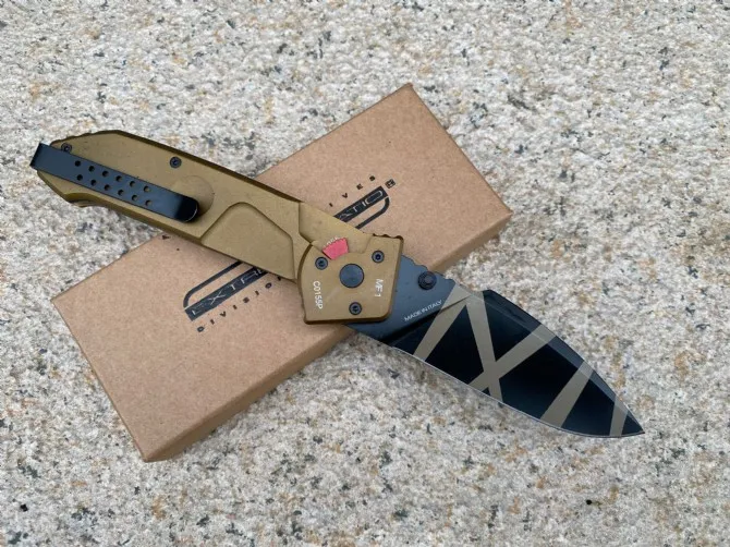 MF1 Tiger Print Tactical folding pocket knife N690 Blade 6061-T6 aluminum alloy Handle Camping outdoor EDC knives
