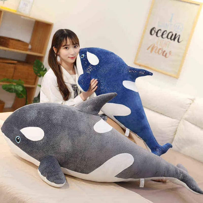 Pc Cm Creative Bite Shark Hugs Cute Ocean Whale Pillow Filled Soft Sleeping Regalo de cumpleaños para niños J220704