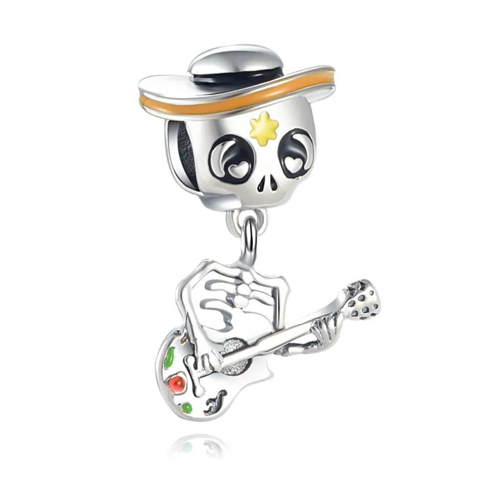 925 Siver Beads Charms för Pandora Charm -armband Designer för kvinnor OpenWork Boy and Girl Pumpkin Lantern Halloween