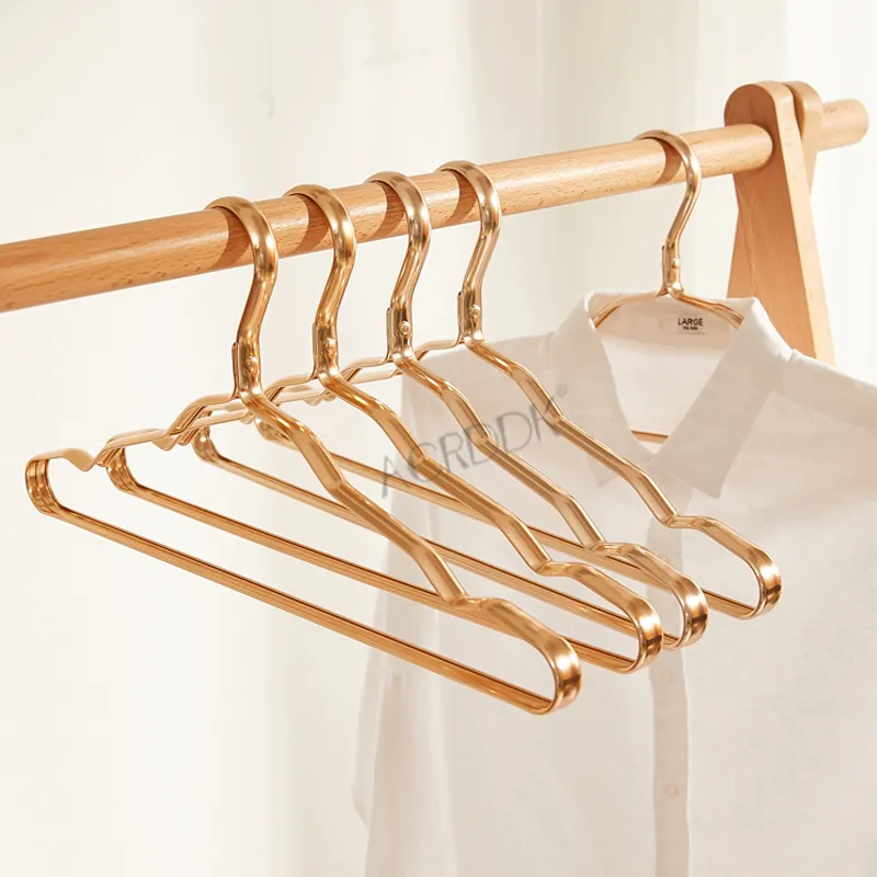 Hanger 10 stks Aluminium Kleerhangers Antislip Drogen Garderobe Space Saver Kleding Opbergrek Kleding Paard 220810