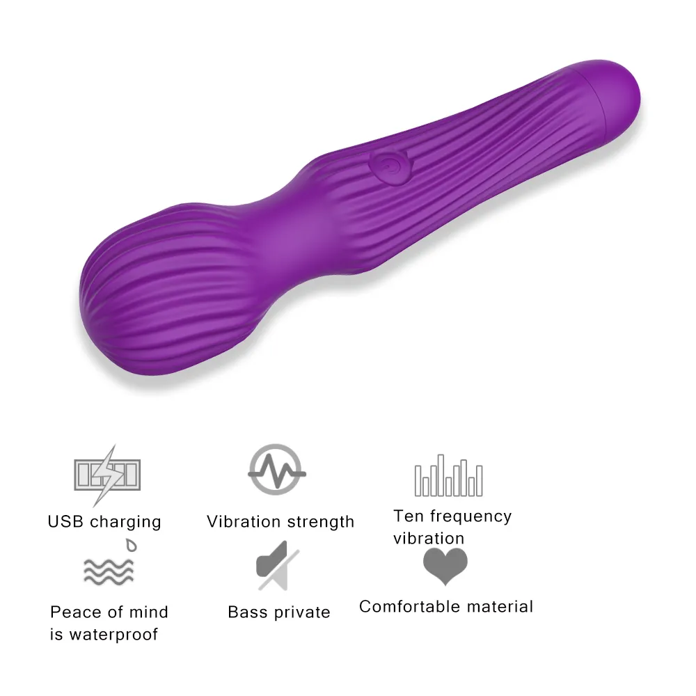 10 lägen G-Spot Vibrators AV Wand Vagina Massagers Clitoris Stimulation Sexig Toys Shop For Women Adult Par Female Masturbators