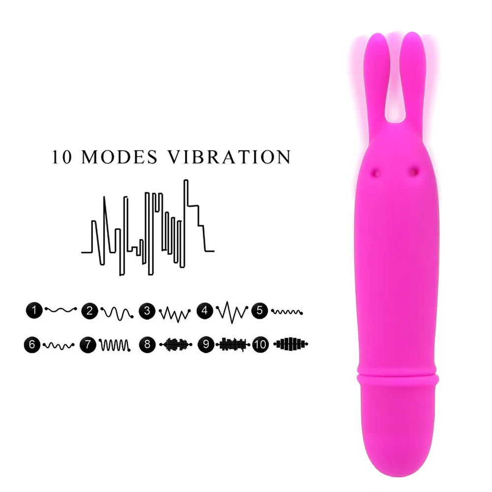 Silicone 10 Speed ​​Rabbit Vibrator Massager Massageador forte CLITOR DE VIBRAÇÃO ESTEMULADOR DE TRABOYS SEXY para mulheres