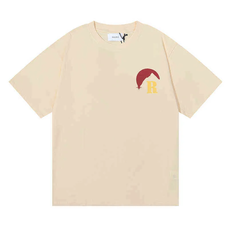 Top en coton imprimé clair de lune de haute qualité T-shirt à manches courtes imprimé aigle Maxfield LA Limited