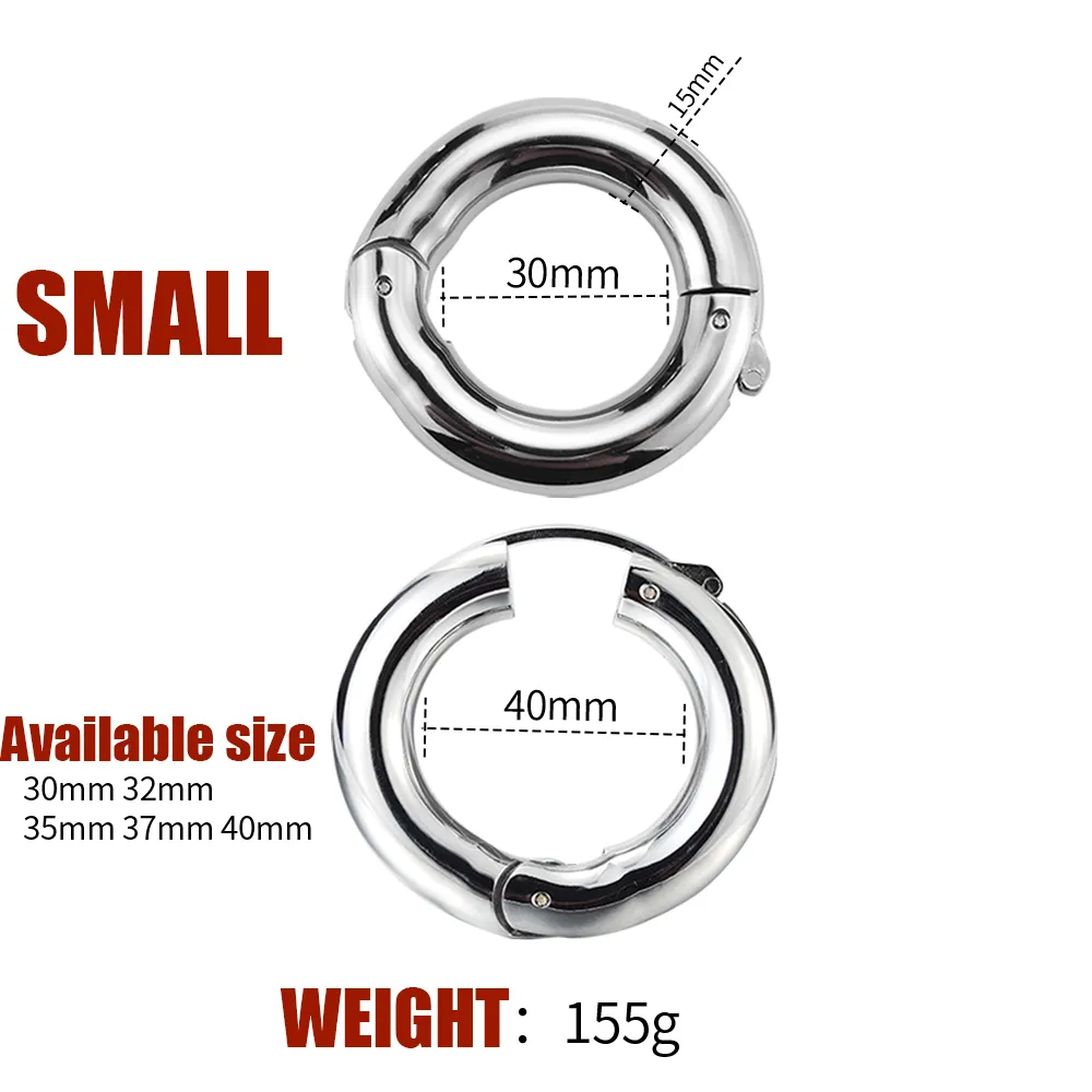 Adjustable Stainless Steel Cock Penis Ring sexy Increase Orgasm Ball Stretcher Delay Ejaculation Chastity Device Toys for Men
