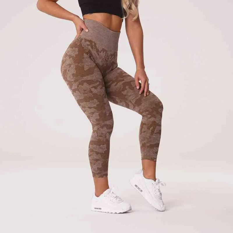 Couleurs Camouflage Leggings Pantalons De Yoga Femmes Gym Fitness Vêtements De Sport Sans Couture Pour Sportwear Dames Culottes J220706