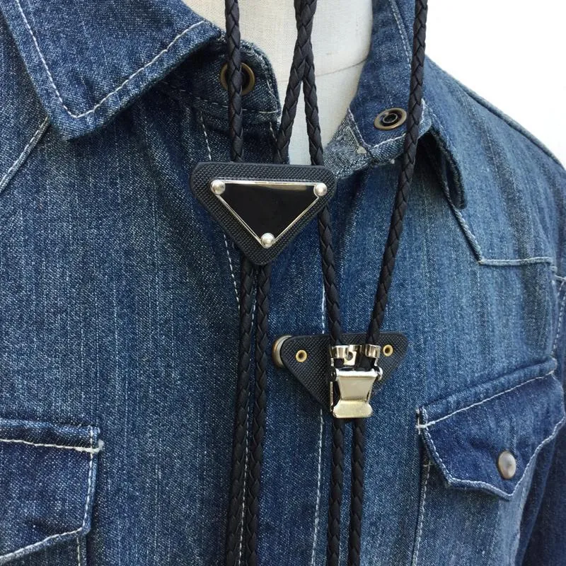 Bow Ties designer Original Design Western Cowboy Alloy Downward Triangle Bolo Tie For Men And Women Personality Neck Fashion Acces293O