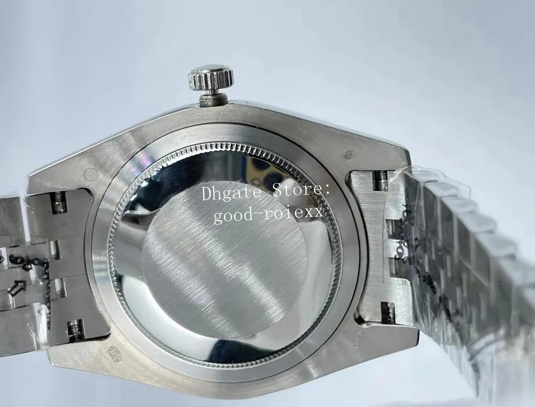 Orologi da 41mm uomini guardano da uomo 2813 Asia turchese blu rhodium argento grigio wimbledon data giubileo orologi braccialetti 126334 266i