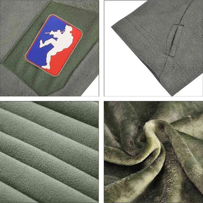 Zapętny płaszcz odzieży Mężczyźni zagęszcza ciepła armia wojskowa kurtka Patchwork Multi Pockets Polartec Męska kurtka i płaszcze L220706