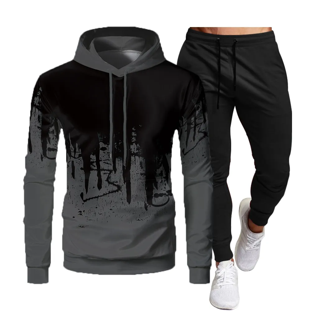 Designer Men Tracksuit Set Hoodies + Pants Set Mens Hooded Sweatshirt Sport Joggers Sweatpants Passar Male Jogging Suits