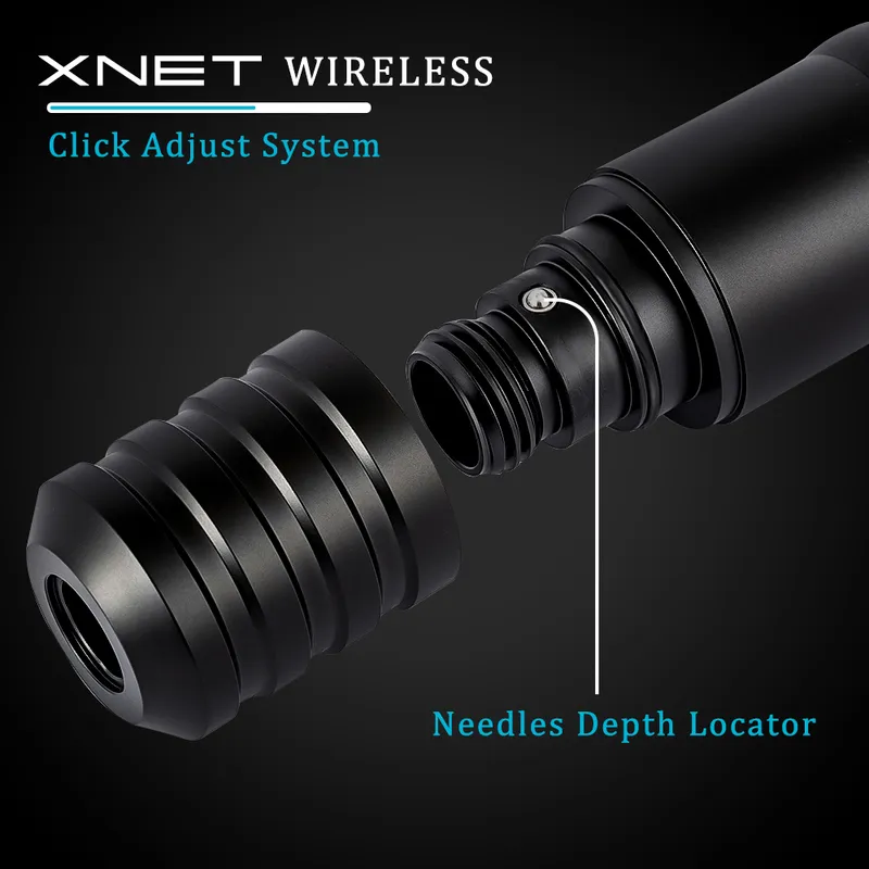 XNET 플래시 무선 문신 머신 키트 배터리 펜 휴대용 전원 코스리스 모터 디지털 LED 디스플레이 문신 장비가있는 Cartr 21960046
