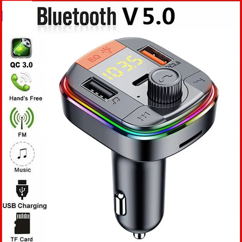 T832 CAR MP3 Player Bluetooth 5.0 Handsfree FM Sändare USB Charger QC3.0 PD Quick Charge Music Players Radio