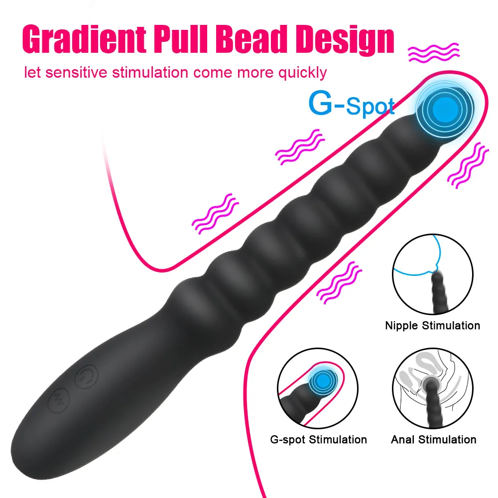 Vibratori a doppio motore a 10 velocità Plug anale Giocattoli unisex donne Uomini Strumenti dildo in silicone Coppie Butt