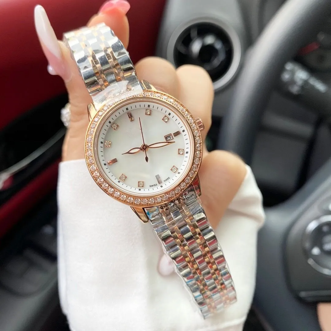 Reloj de mujer de alta calidad Datejust 37mm Dial Bisel Reloj de pulsera Reloj de lujo de acero inoxidable con diamantes