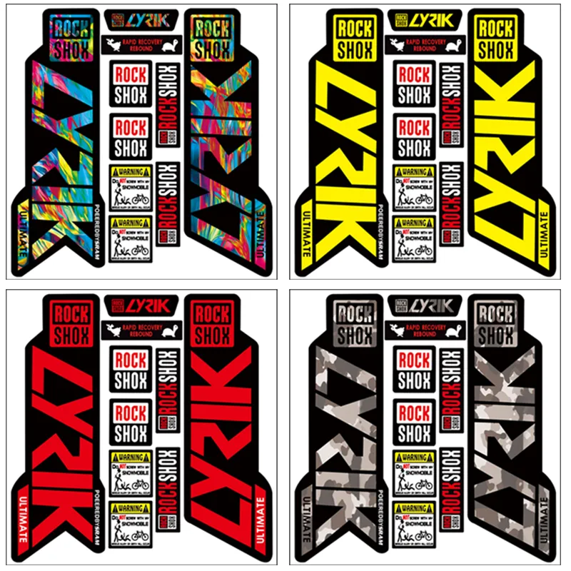 Adesivos de garfo dianteiro MTB Decalques de bicicleta de corrida Rockshox Racing Cycling DIY Proteção à prova d'água Kit de filme colorido Acessórios de bicicleta 220716