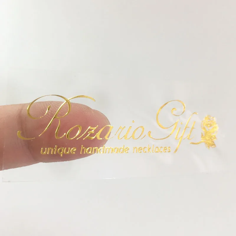 Пользовательские этикетки Clear Foil Sticker Rose Gold Серебряное прозрачное адрес