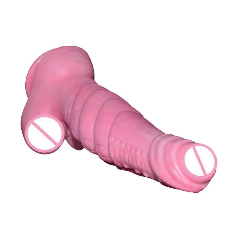 Nxy Dildos Yocy Silica Gel Men s and Women s Thick Special shaped Penis Anal Plug Adult Fun Products Soft Massage Suction Cup Masturbator 0317