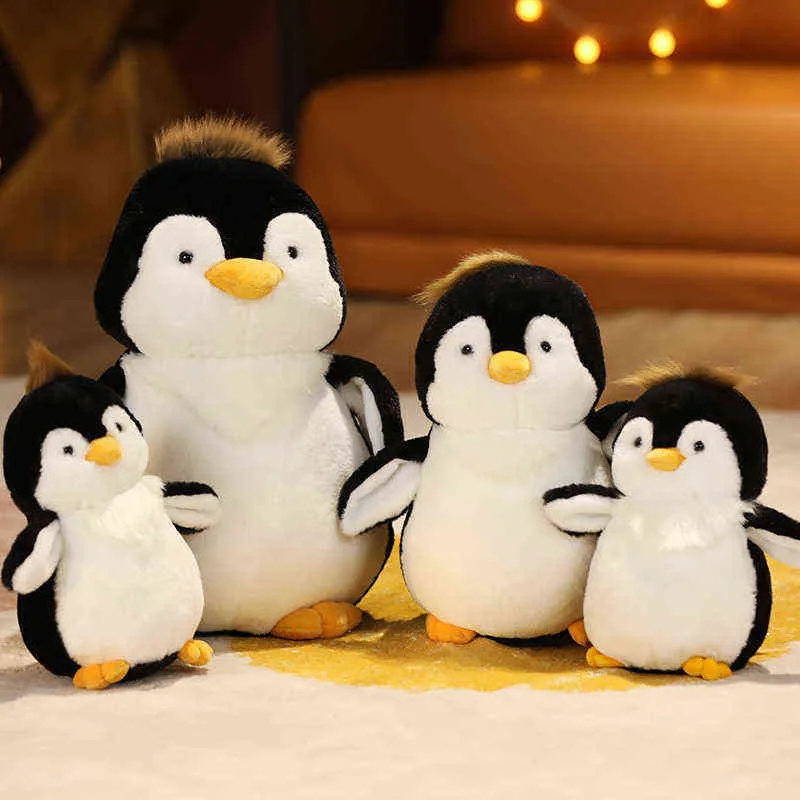 Mignon dessin animé pingouin câlin Simulation doux coussin câlin Animal bébé poupée en peluche pour enfants cadeaux d'anniversaire J220704