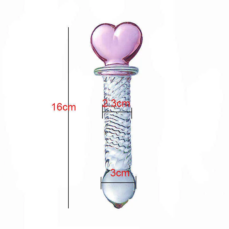 Nxy Anal Toys Glas Plug Adult Sex Butt Transparentes Spielzeug für Frauen Vaginaldildos Butplug Shop 220506