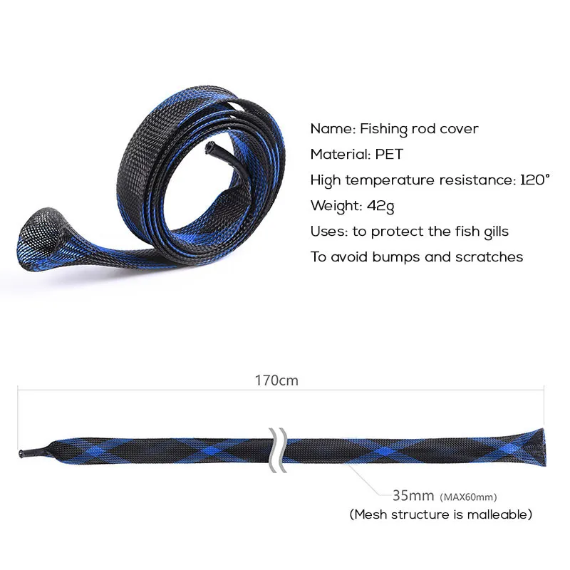 35mmX170cm Fishing Rod Sleeve Bag Lightweight Mesh Tube Telescopic  Protection Cover Gear From Outdoor_tool, $1.31