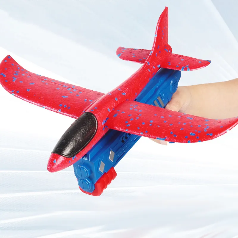 Foam Plane Launcher EPP Bubble Airplanes Glider Hand Throw Catapult Toy for Kids Guns Aircraft Shooting Game 220418