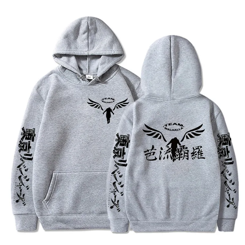 Gambar Valhalla Tokyo Revengers Hoodies Anime Cosplay Pullover Tolverts Повседневная мода Печатные Tops 220402