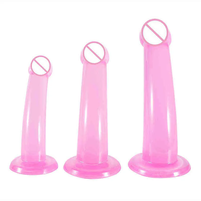 Nxy dildos anal brinquedos longos noite vestindo masturbação equipamentos sexo produtos sucção diversão diversão anal expansão anal rosa pênis plugue backyard homens 0324