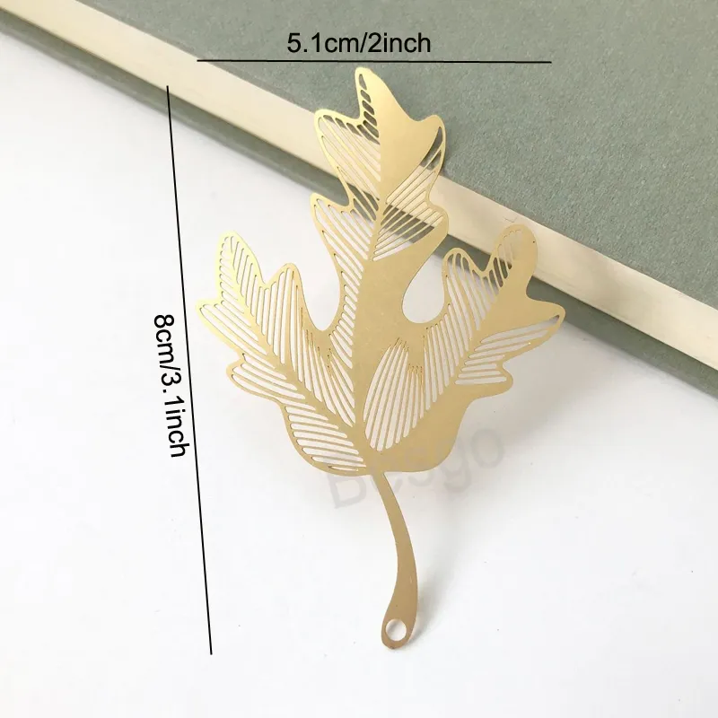 Metal Plant Bookmark Lotus Leaf Flos Hibisci Hollow Out Bookmark Chinese stijl Planten Bladwijzers Kantoor Schoolstudenten Leveringen BH7008 TYJ