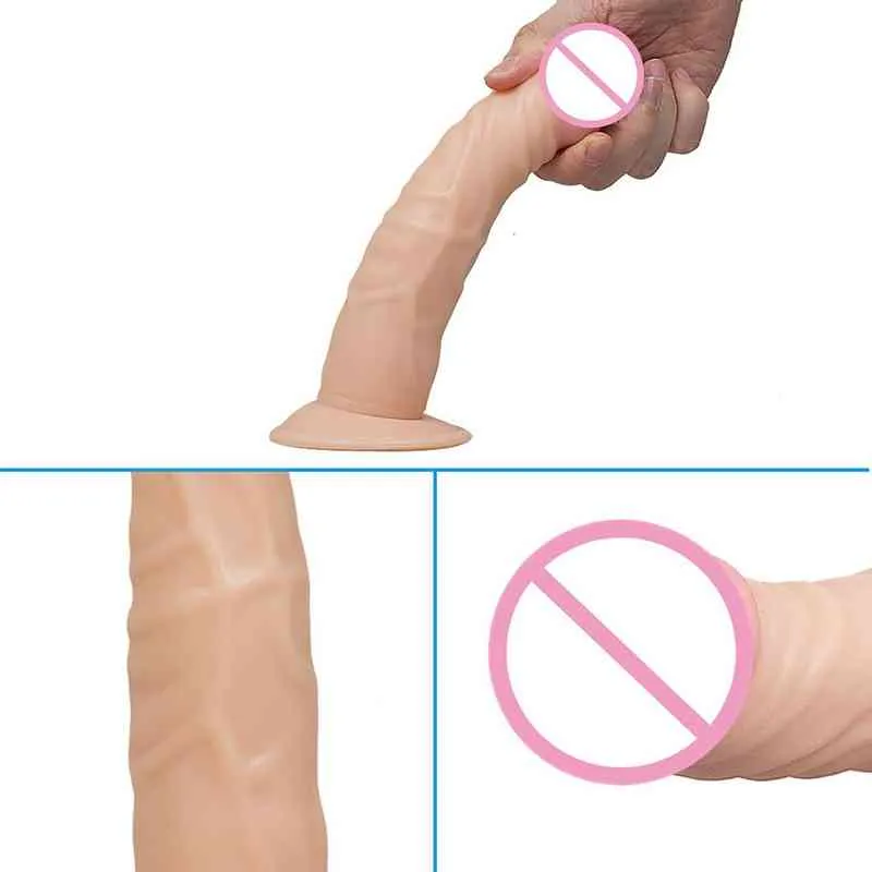 NXY Dildos Swiped Samica Masturbacja Penis Duży podwórko Plug Analny Męski Dilator Potężny Ssania Fałsz 0316