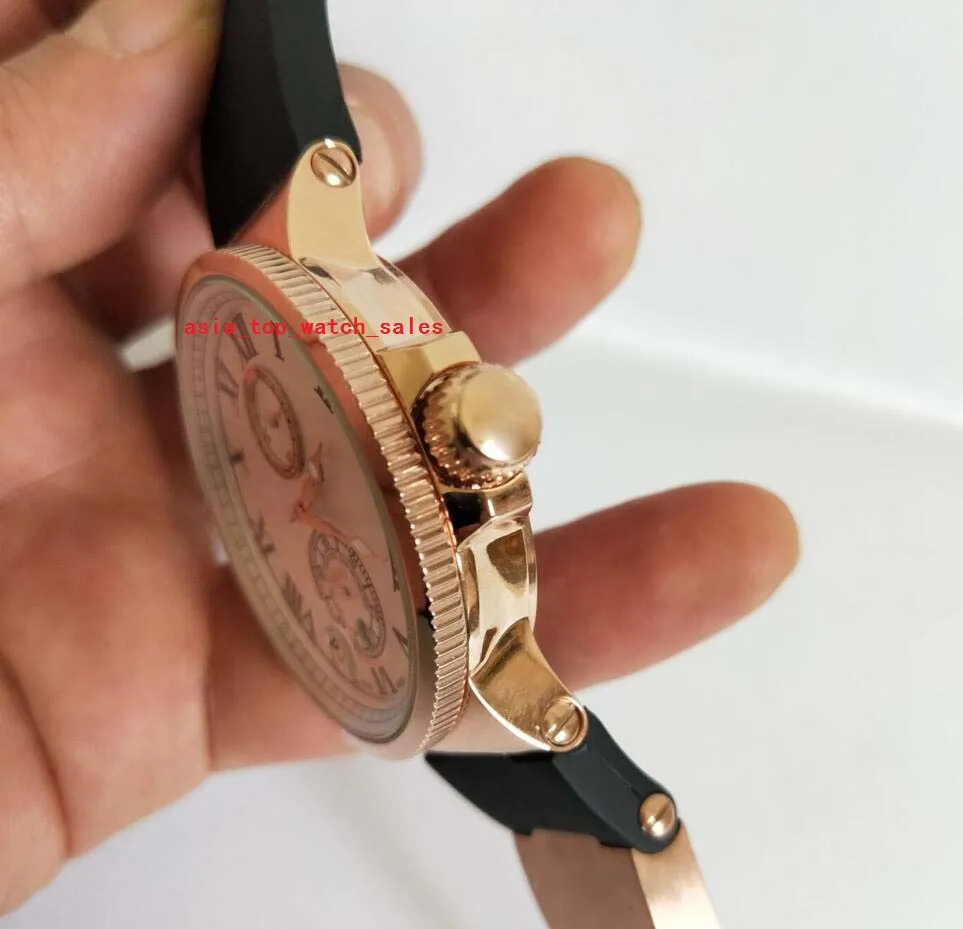 Topselling Multi Style Un Men Wristwatches New Marine Manufacture Rome Digital 266-67-3 43 Auto Date Rose Gold 45 Mm Dial Mechanic253f