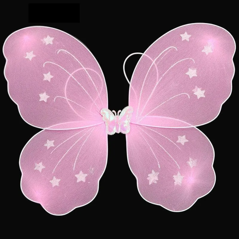 Dzień Dzień Dzień Prezentacja odzieży Dekoracja odzieży Mały aniołek Butterfly Wing Net Yarn Floral Wings Fairy Ubrania Halloweenowe narzędzia cosplay