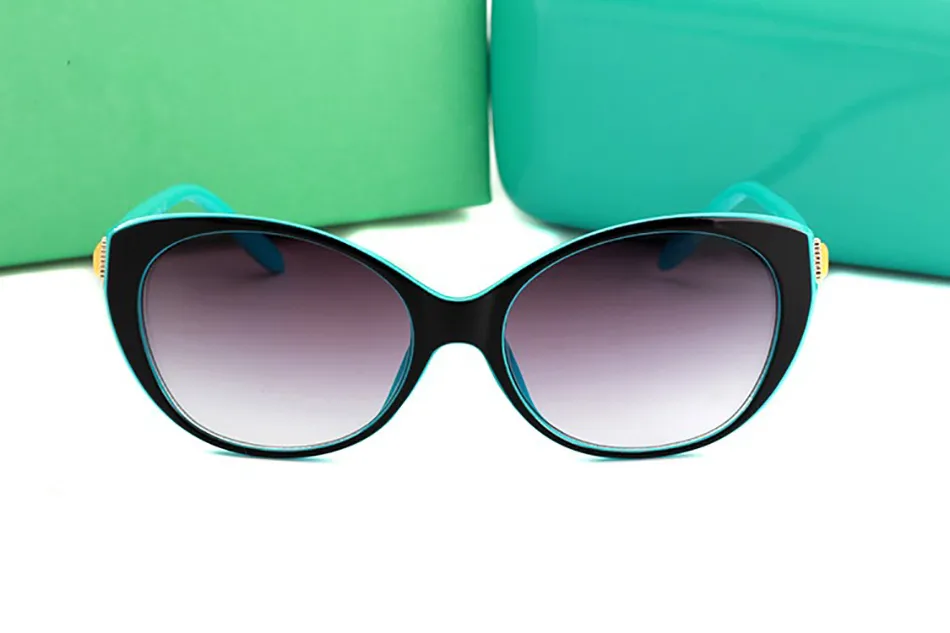 Летние женские солнцезащитные очки, синие, черные, очки «кошачий глаз», оправа, золотое сердце, металлическая пряжка, дизайн, подарок для девушки, любовник, мода, Eyegl255g