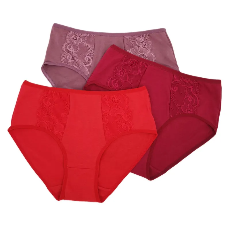 Lace Women's Panties Plus Size Underwear Panti Breathable Cotton Briefs Sexy Lingerie Woman Cloth 220426