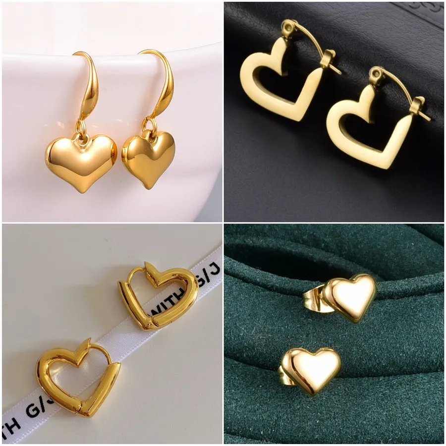 Joyería de diseño Oreja de acero de titanio Huggie 18K chapado en oro brillante pendiente sin desvanecimiento aro Pendientes antialérgicos para mujer punk e210I