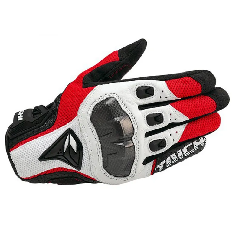 Pekskärm lädermotorcykelskoter andningsbar skydd racing motocross handskar vårens hösthandskar för män 220622